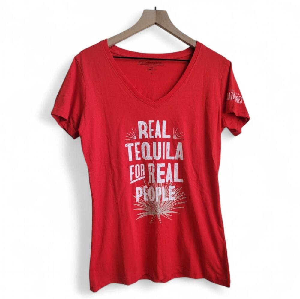 Tequila Cazadores Promo T-shirt Size Large Red Cotton